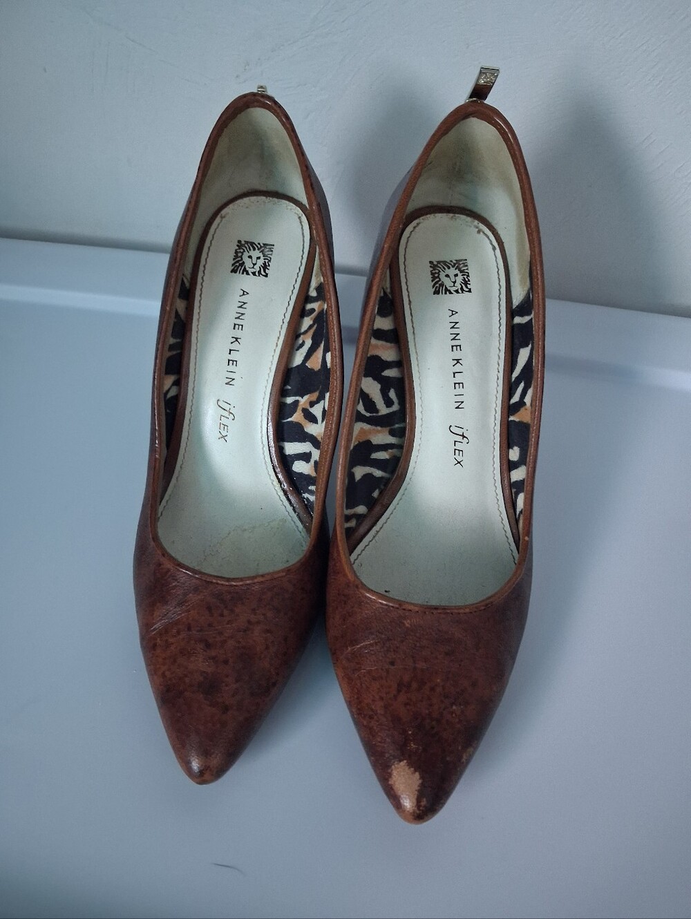 Anne Klein Brown Pointed Toe Heels